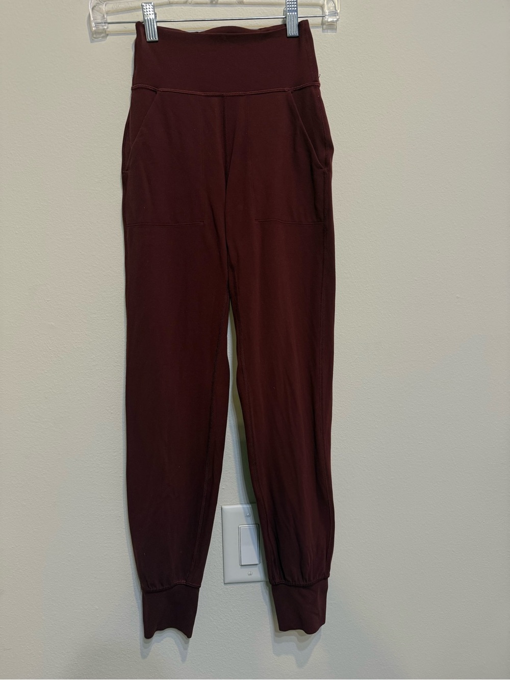 lululemon athletica Maroon High-Waist Jogger Pants